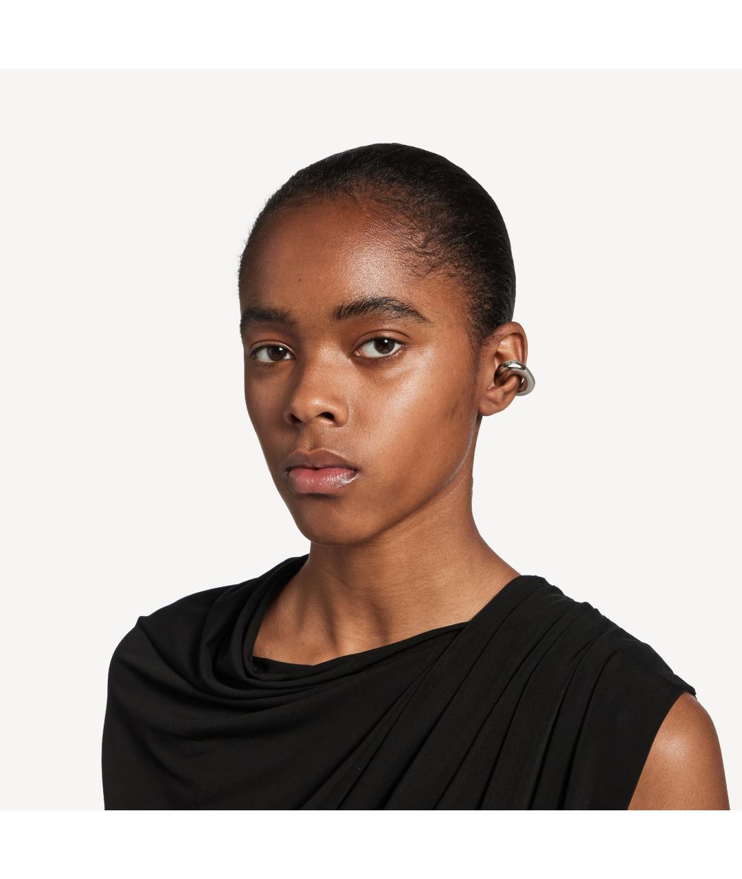 BALENCIAGA Серебряные латунные серьги, фото 4