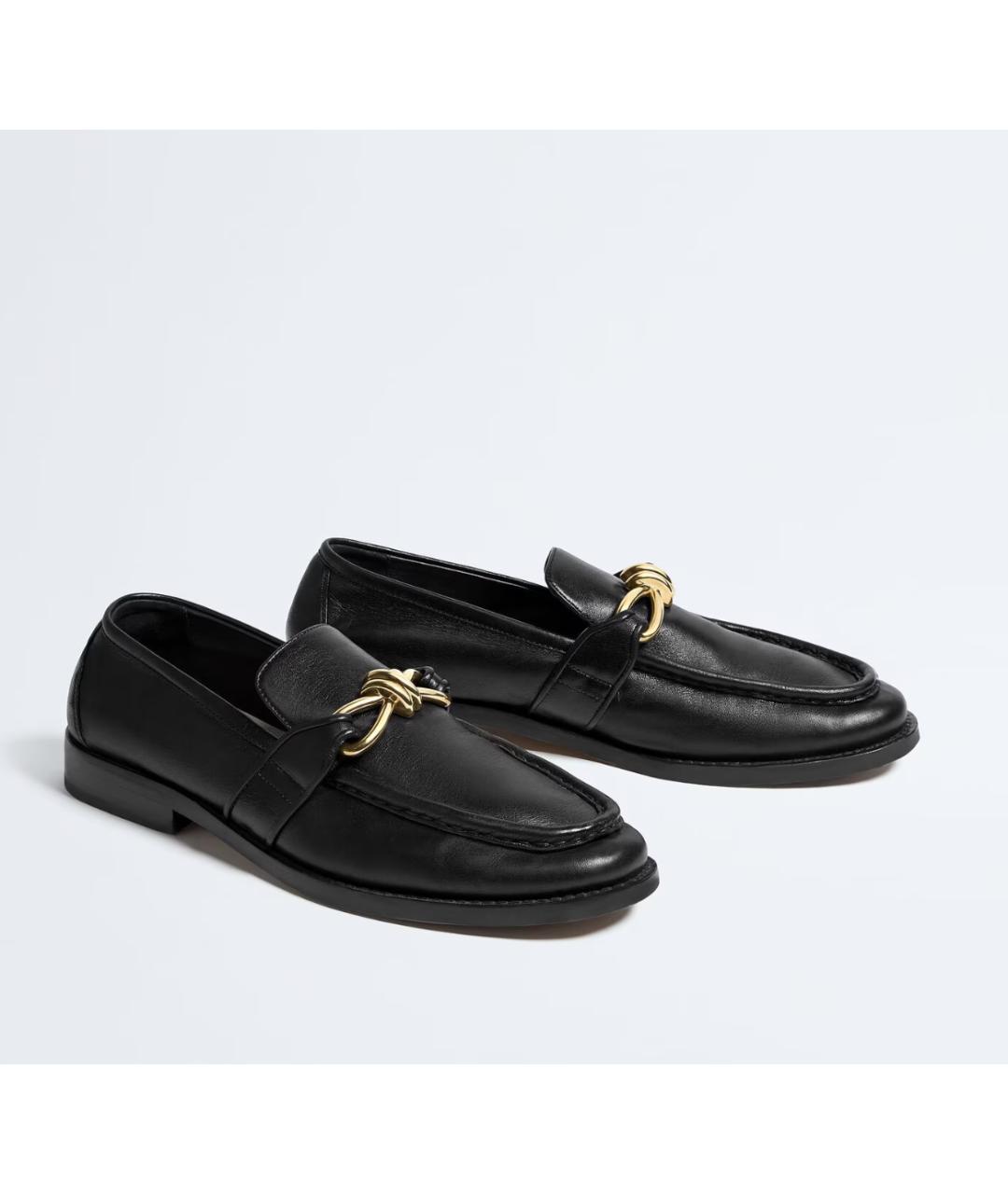 BOTTEGA VENETA Черные кожаные лоферы, фото 3