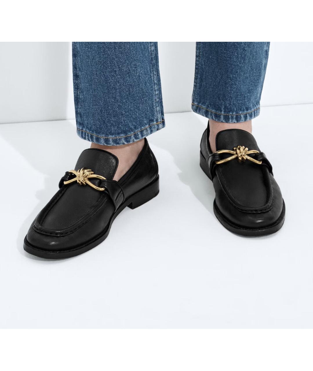 BOTTEGA VENETA Черные кожаные лоферы, фото 2