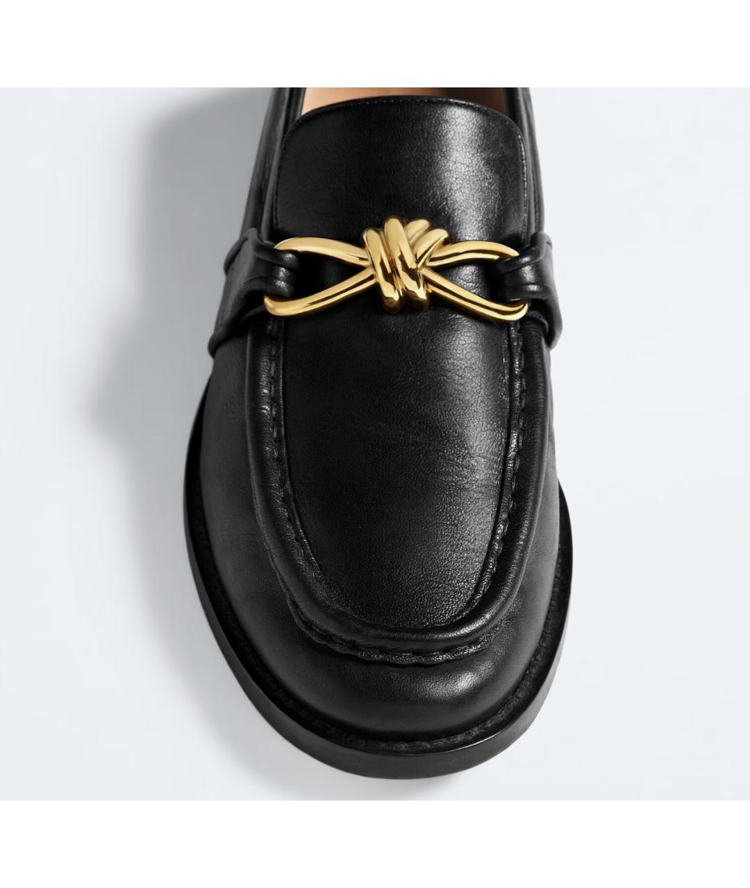 BOTTEGA VENETA Черные кожаные лоферы, фото 4