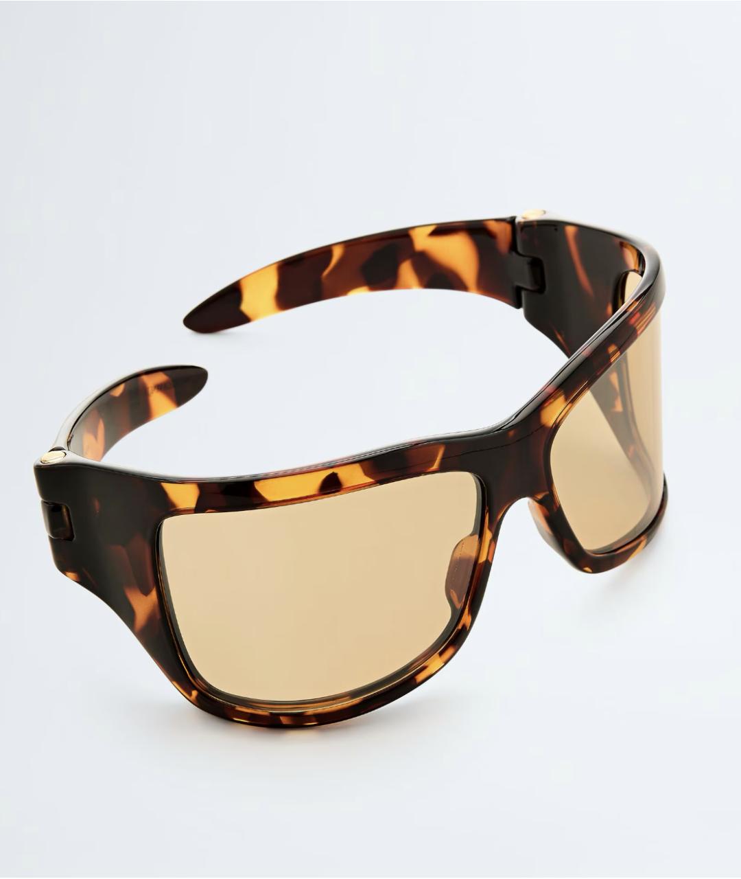 BOTTEGA VENETA Коричневые пластиковые солнцезащитные очки, фото 4
