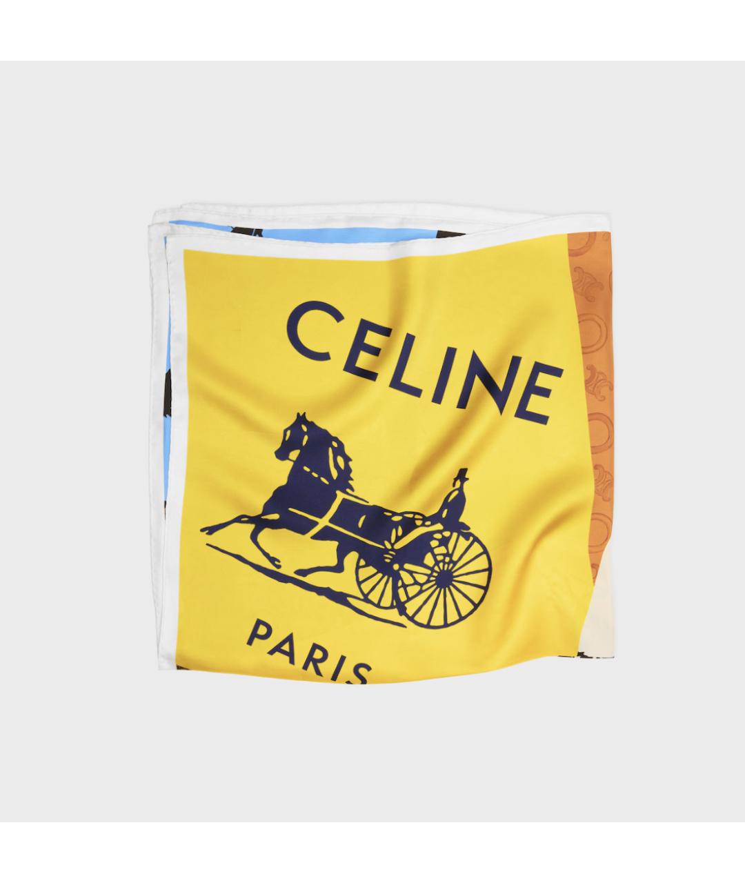 CELINE Мульти шелковый платок, фото 4