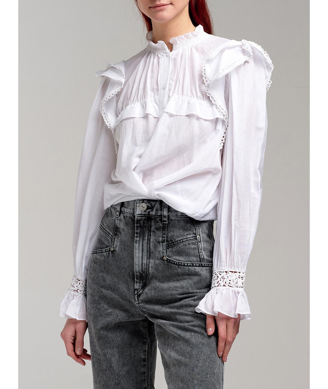 ISABEL MARANT ETOILE Белая хлопковая рубашка, фото 2