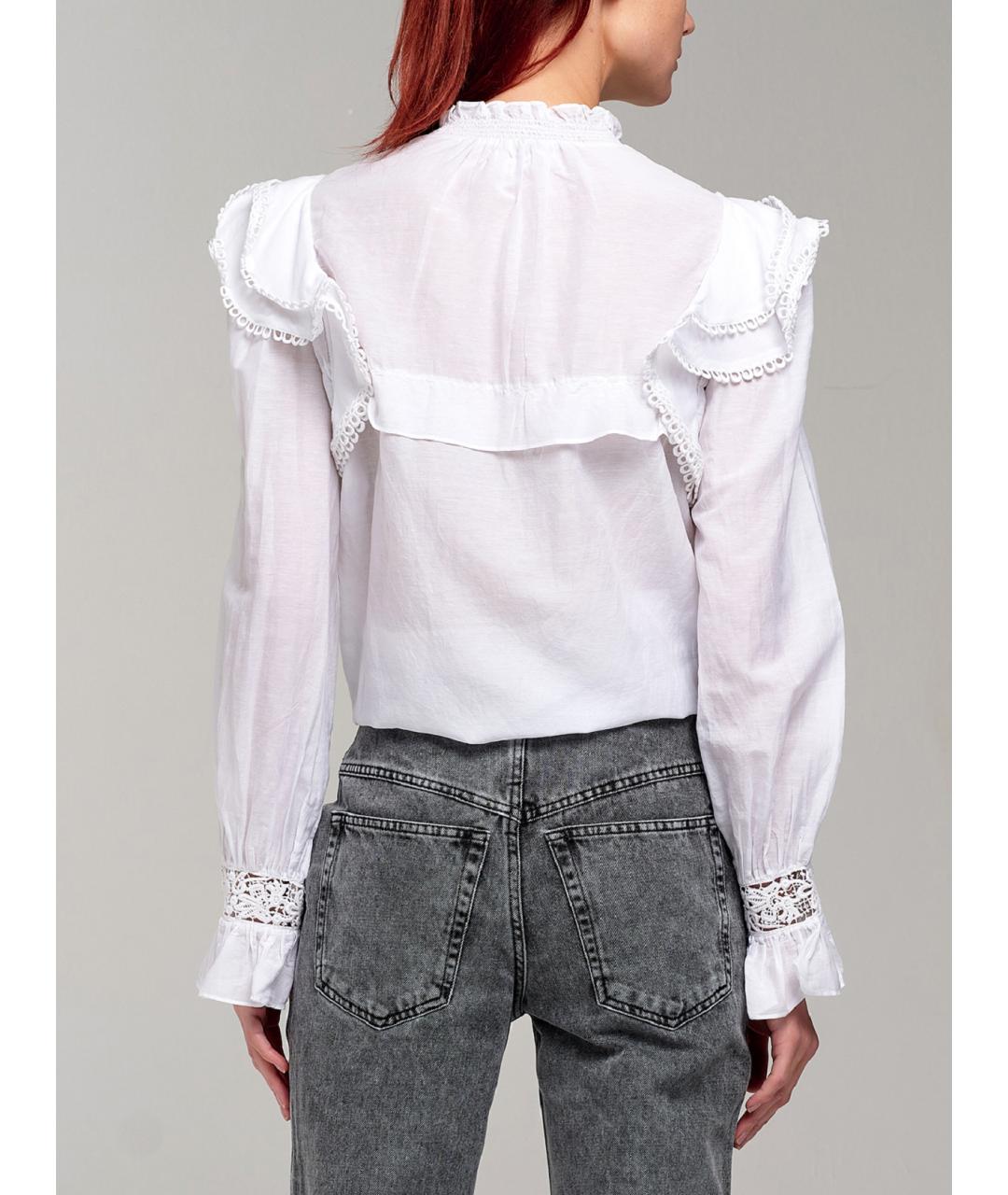 ISABEL MARANT ETOILE Белая хлопковая рубашка, фото 4