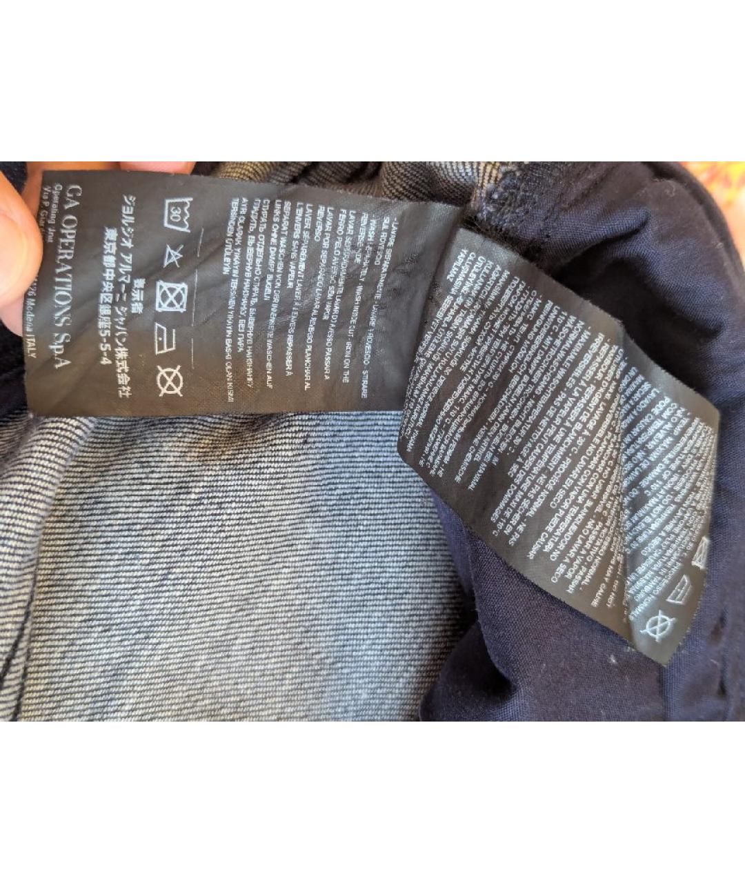 ARMANI COLLEZIONI Темно-синие хлопко-эластановые джинсы скинни, фото 7