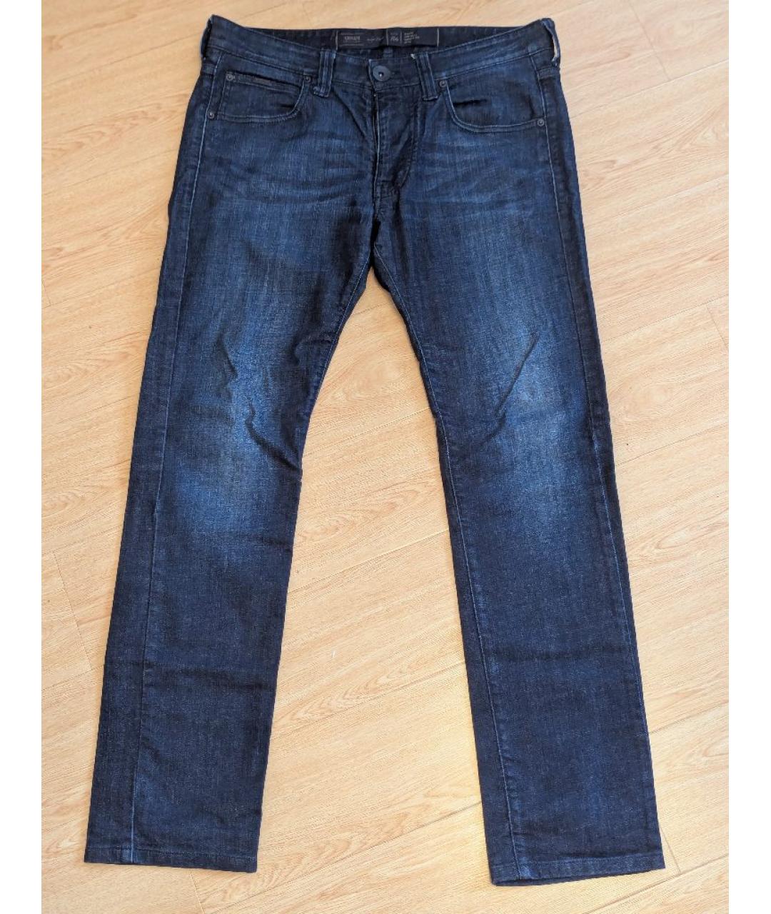 ARMANI COLLEZIONI Темно-синие хлопко-эластановые джинсы скинни, фото 10