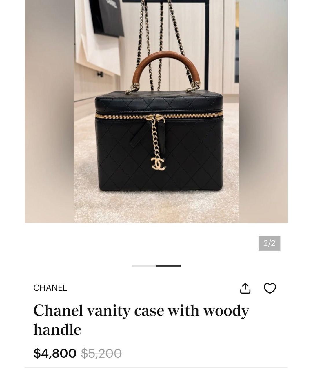 CHANEL Черная кожаная сумка через плечо, фото 8