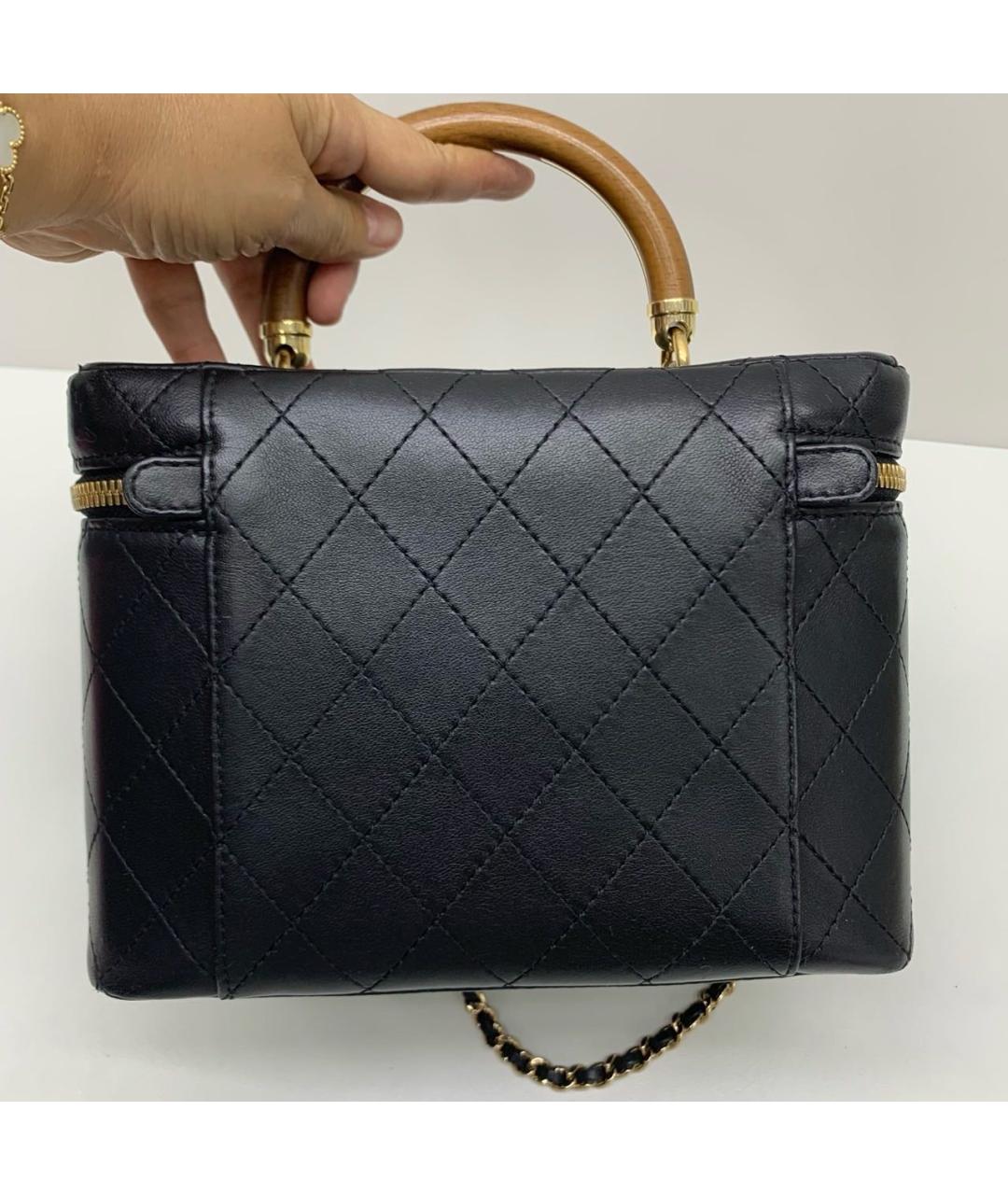 CHANEL Черная кожаная сумка через плечо, фото 3
