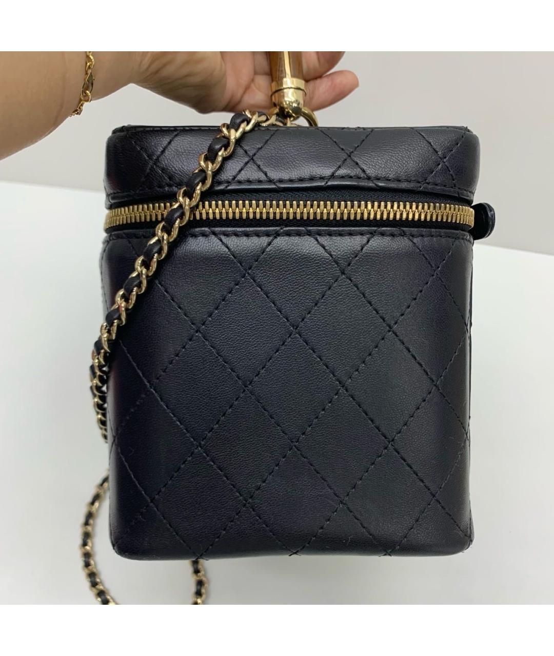 CHANEL Черная кожаная сумка через плечо, фото 4