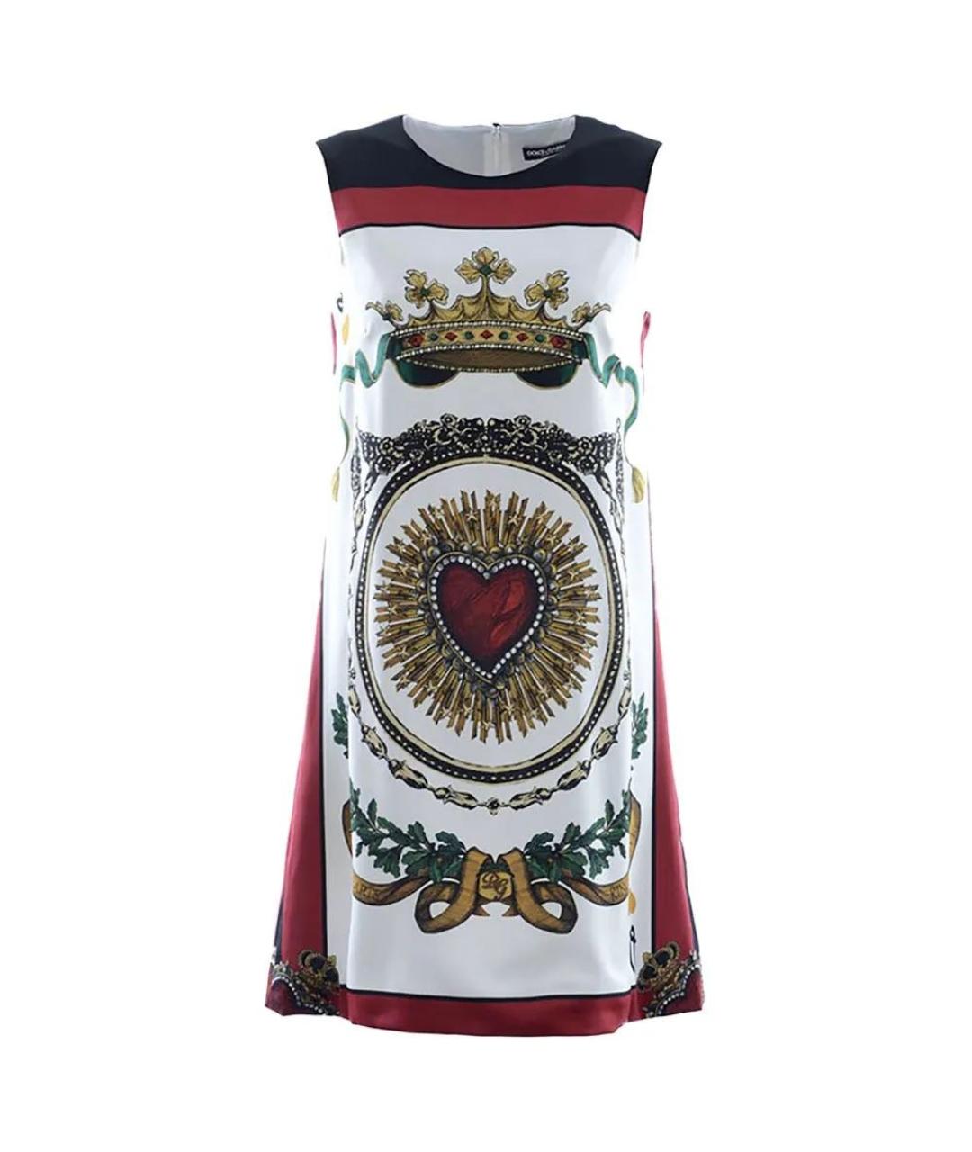 DOLCE&GABBANA Мульти шелковое коктейльное платье, фото 8