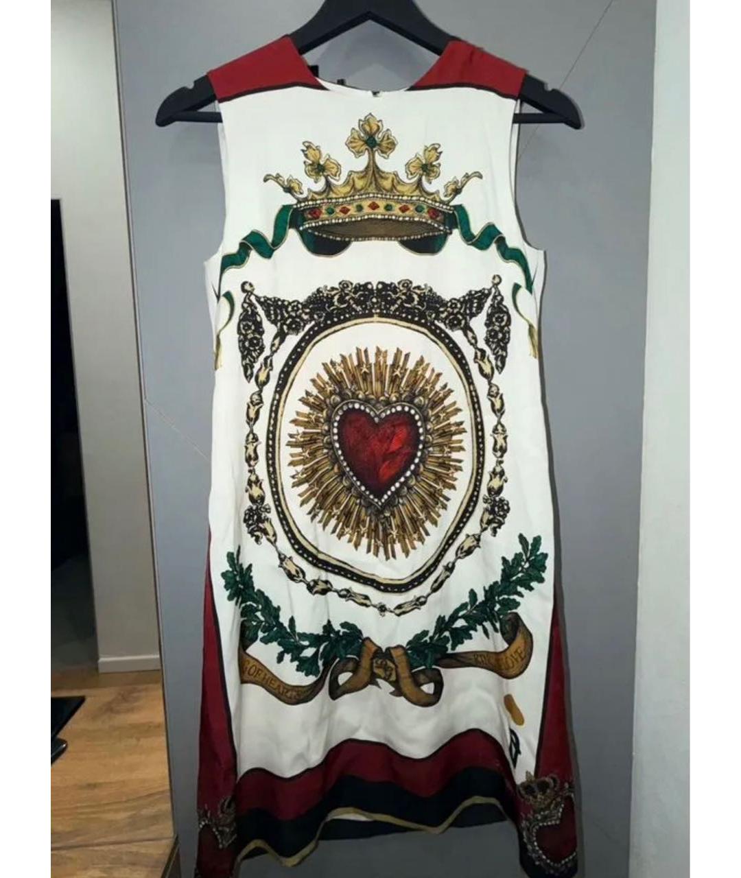 DOLCE&GABBANA Мульти шелковое коктейльное платье, фото 4