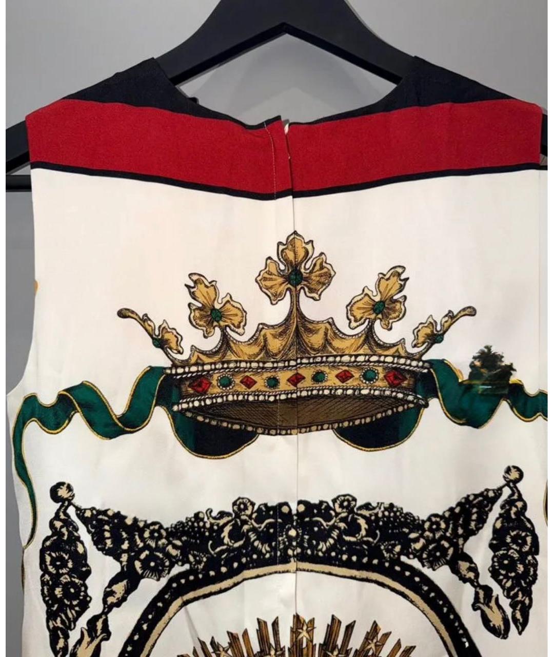 DOLCE&GABBANA Мульти шелковое коктейльное платье, фото 3