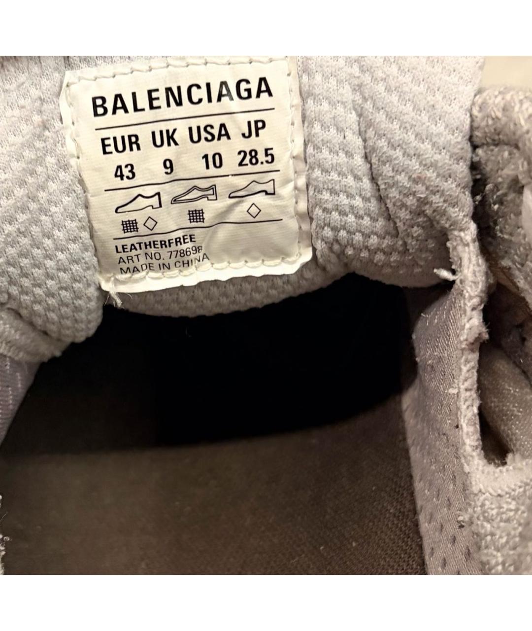 BALENCIAGA Коричневые текстильные низкие кроссовки / кеды, фото 5