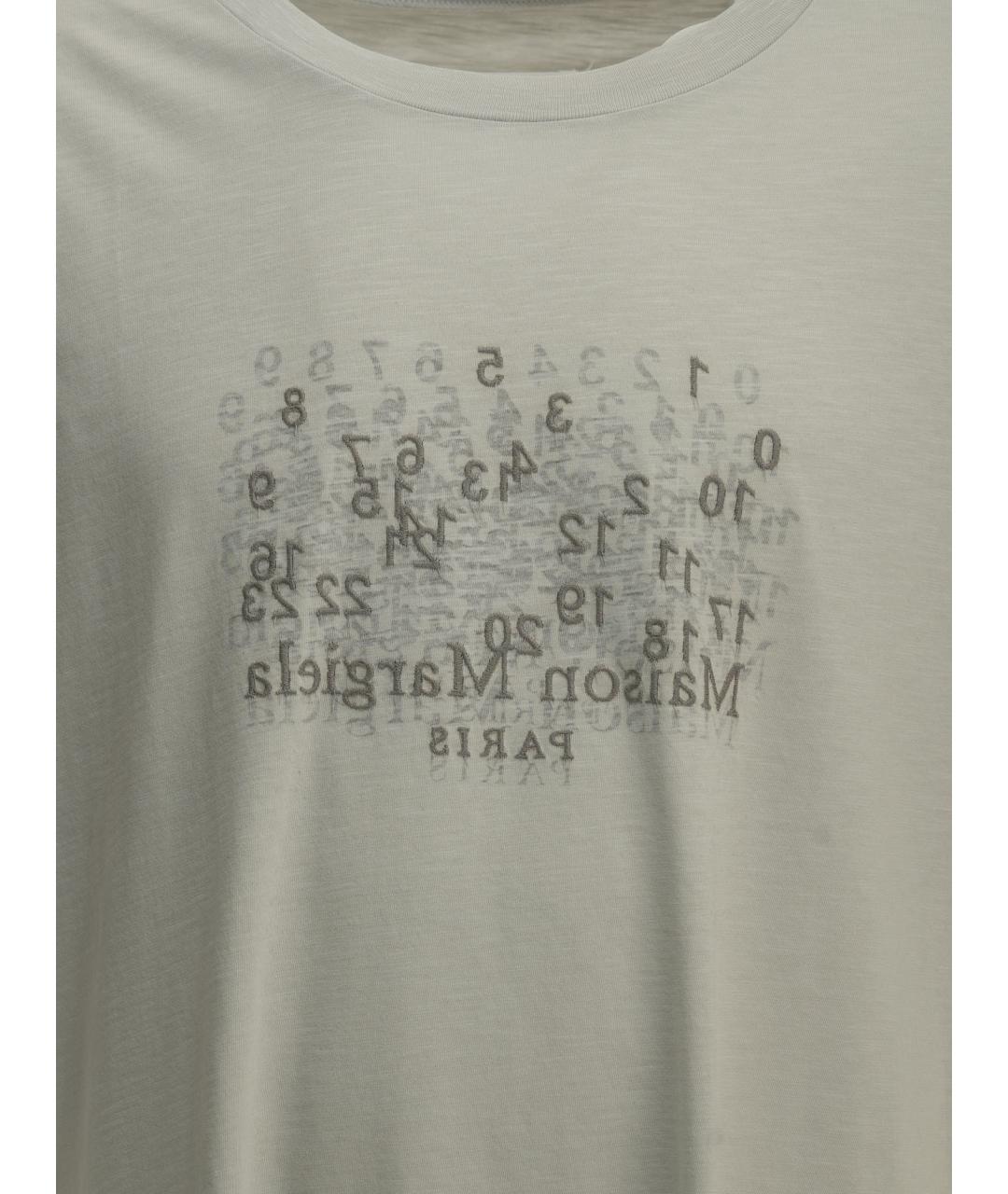 MAISON MARGIELA Серая хлопковая футболка, фото 3