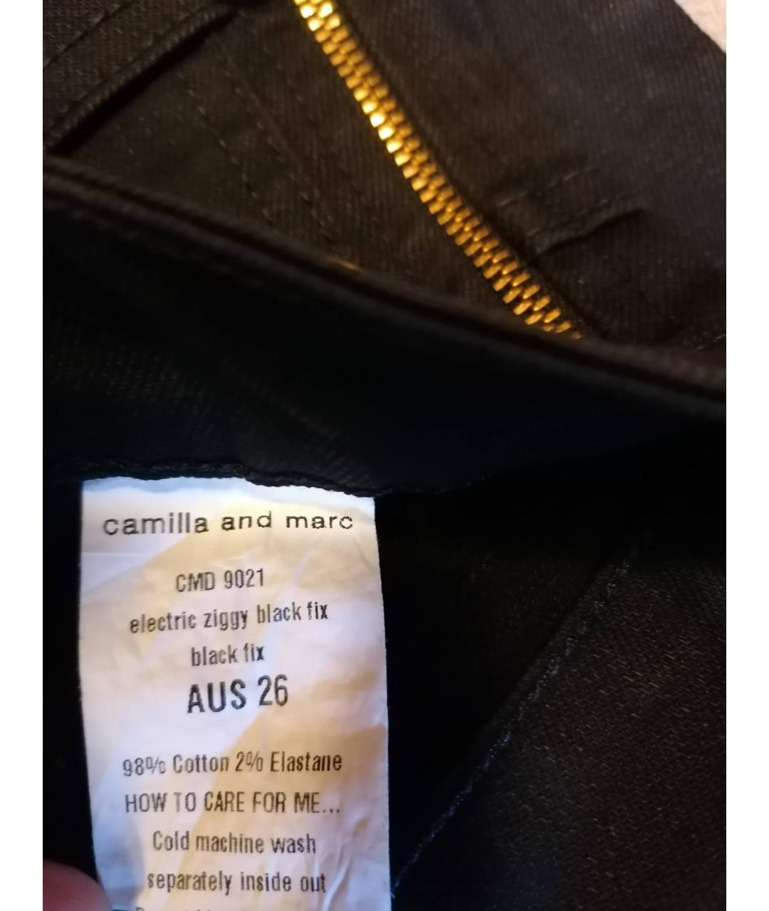 CAMILLA AND MARC Черные хлопко-эластановые джинсы слим, фото 3