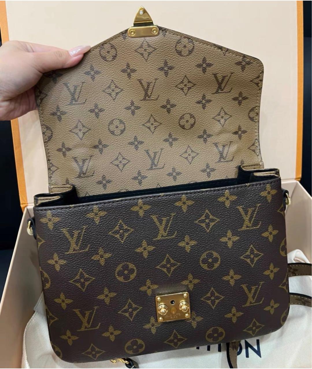 LOUIS VUITTON Коричневая сумка через плечо из канвы, фото 8