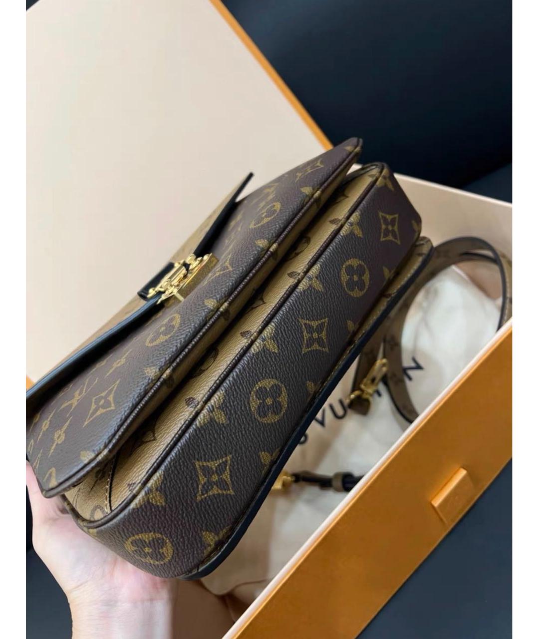 LOUIS VUITTON Коричневая сумка через плечо из канвы, фото 6