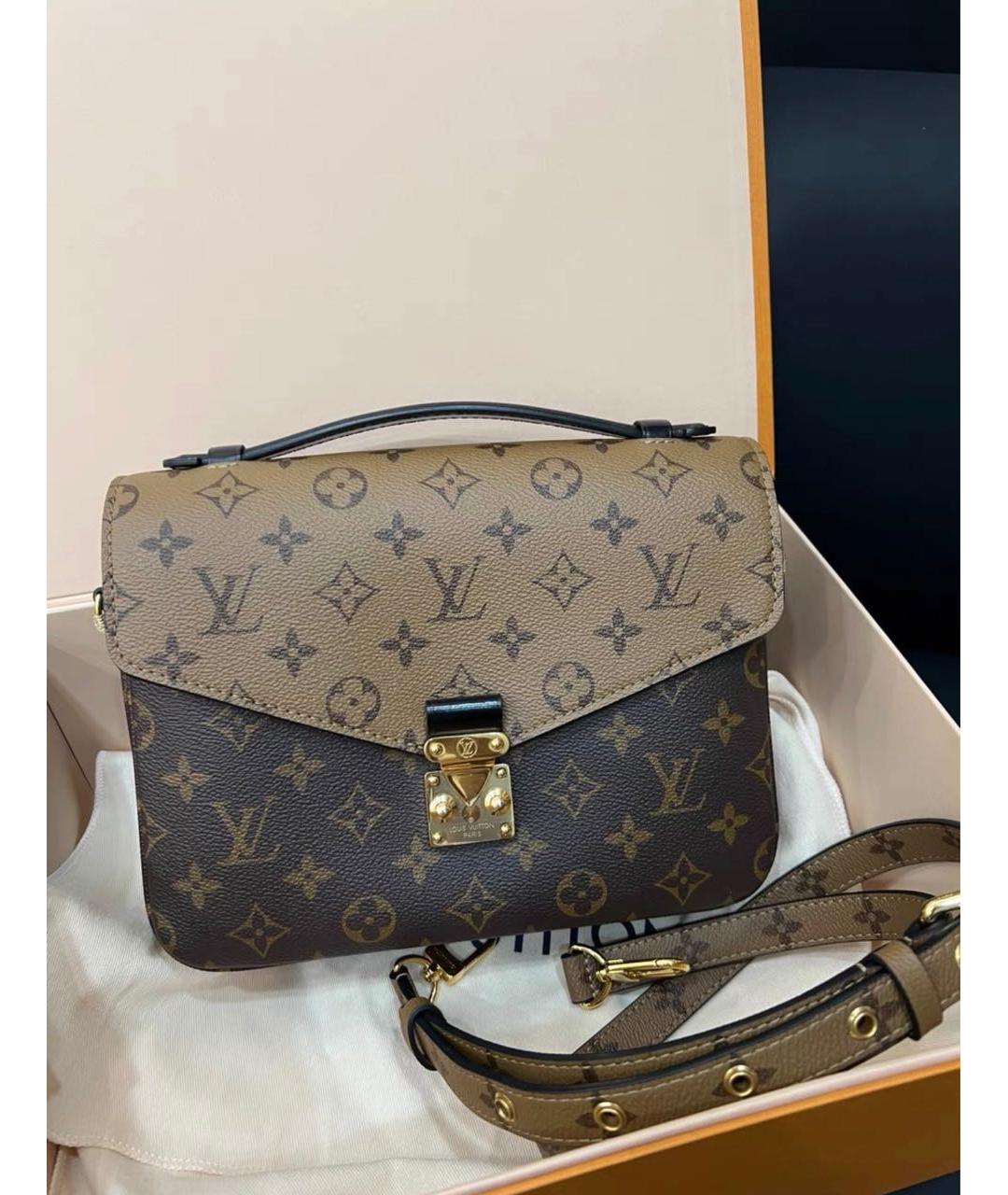 LOUIS VUITTON Коричневая сумка через плечо из канвы, фото 2