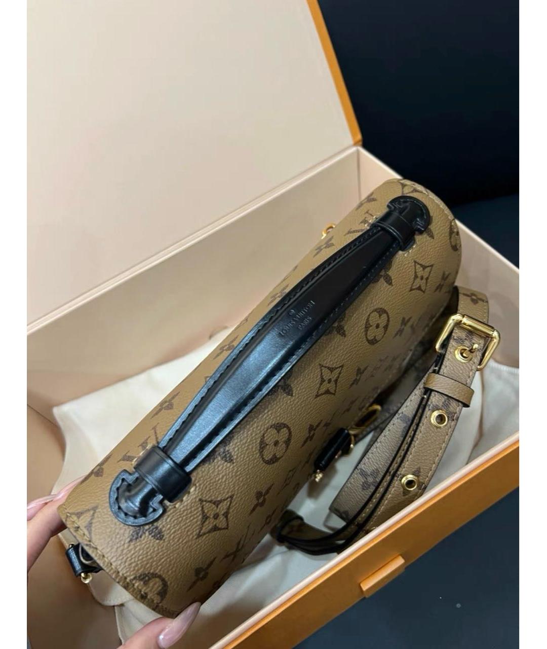 LOUIS VUITTON Коричневая сумка через плечо из канвы, фото 3