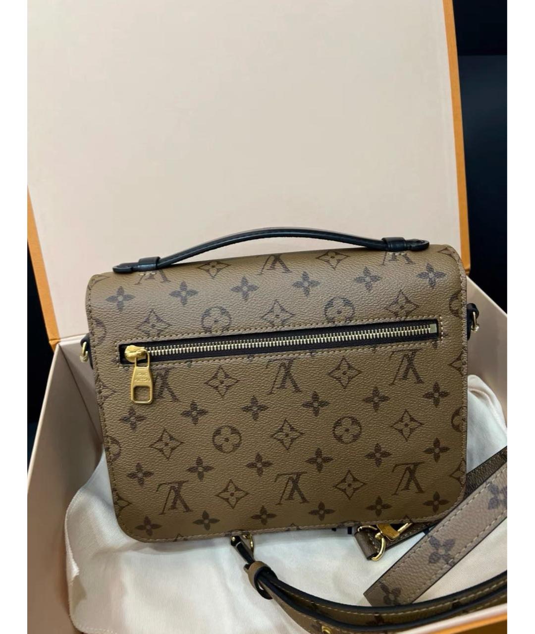 LOUIS VUITTON Коричневая сумка через плечо из канвы, фото 4