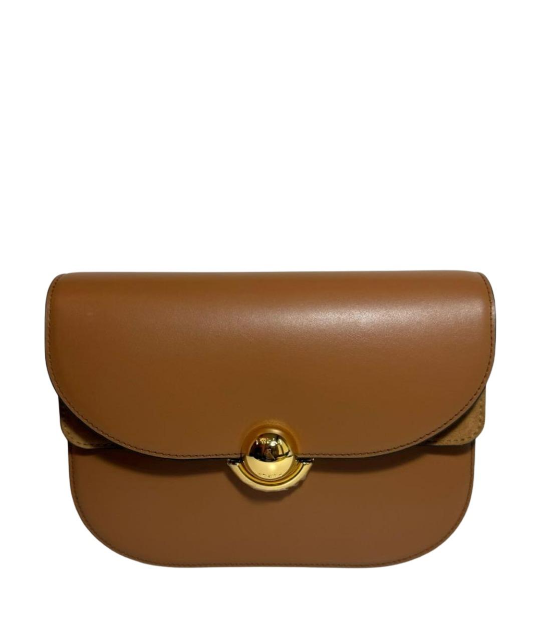 FURLA Коричневая кожаная сумка через плечо, фото 1