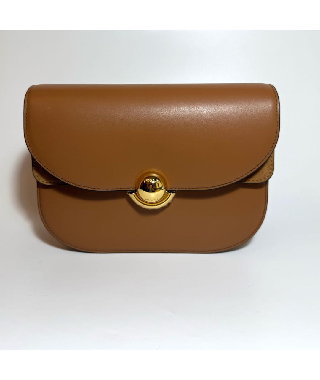 FURLA Коричневая кожаная сумка через плечо, фото 9