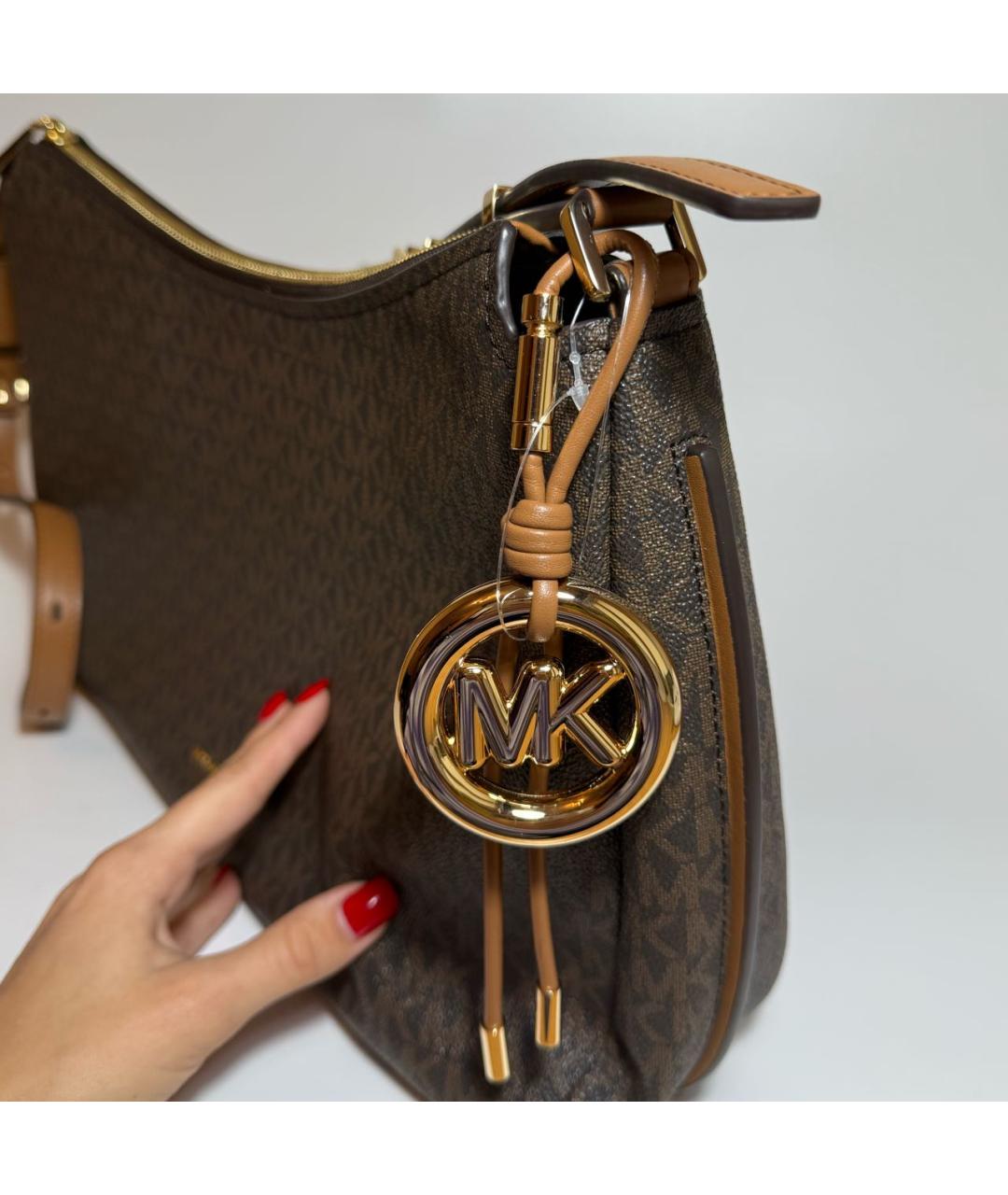 MICHAEL KORS Коричневая сумка через плечо из канвы, фото 2