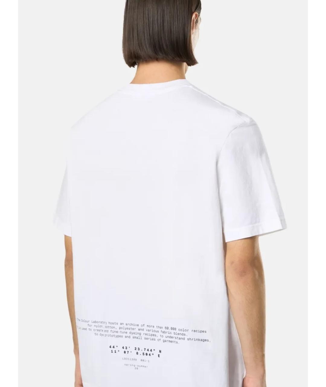 STONE ISLAND Белая хлопковая футболка, фото 3