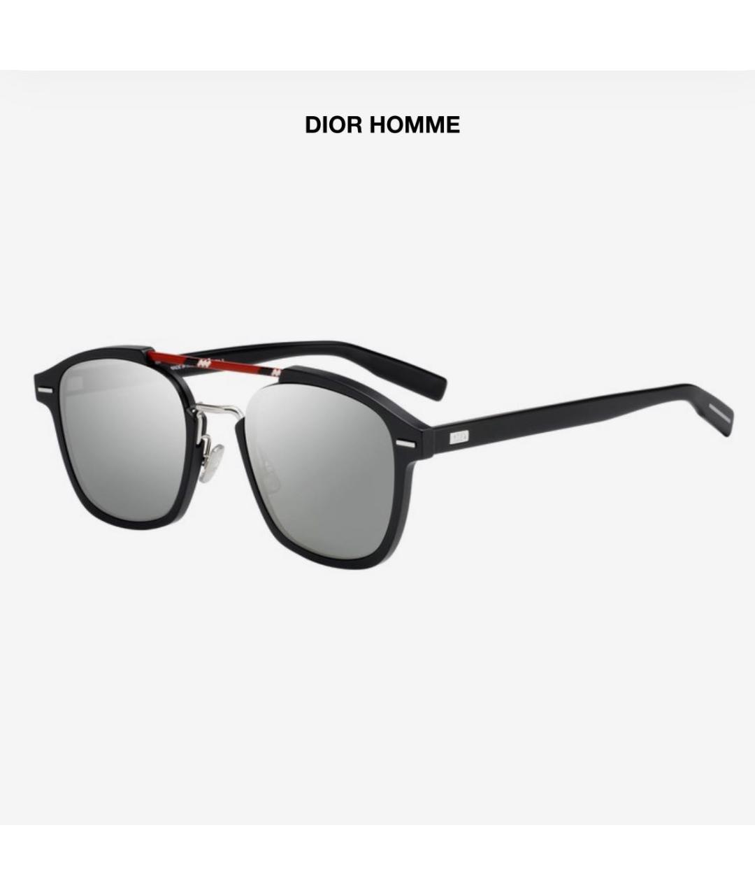 CHRISTIAN DIOR Черные пластиковые солнцезащитные очки, фото 1