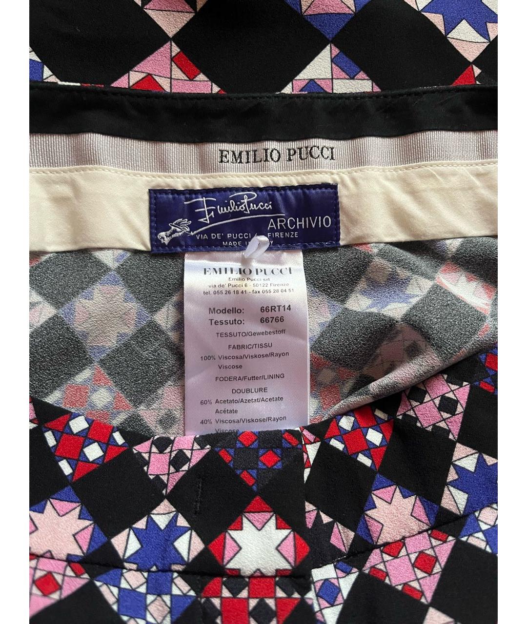 EMILIO PUCCI Мульти вискозные брюки широкие, фото 3