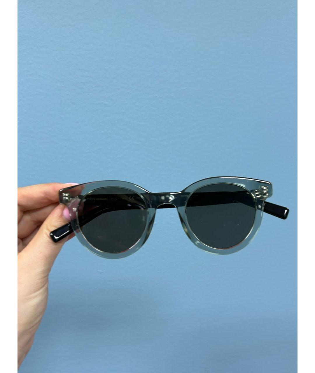 CHRISTIAN DIOR Зеленые пластиковые солнцезащитные очки, фото 4