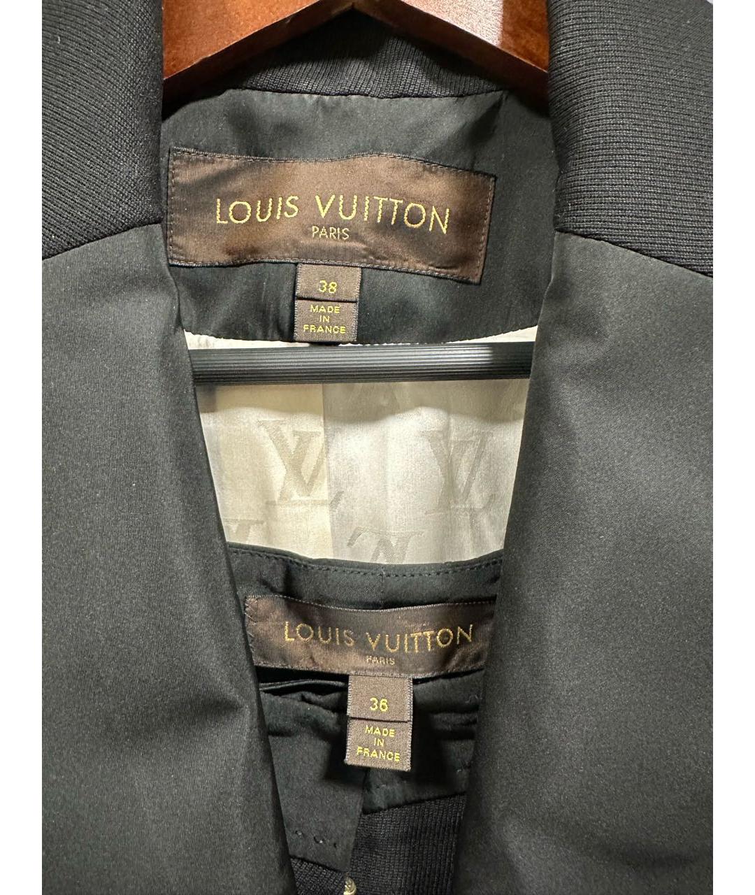 LOUIS VUITTON Черный шерстяной костюм с брюками, фото 4