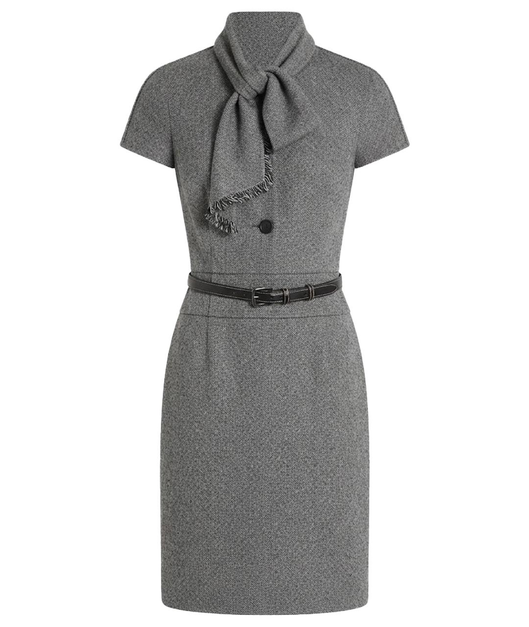 CHRISTIAN DIOR Серое кашемировое повседневное платье, фото 1