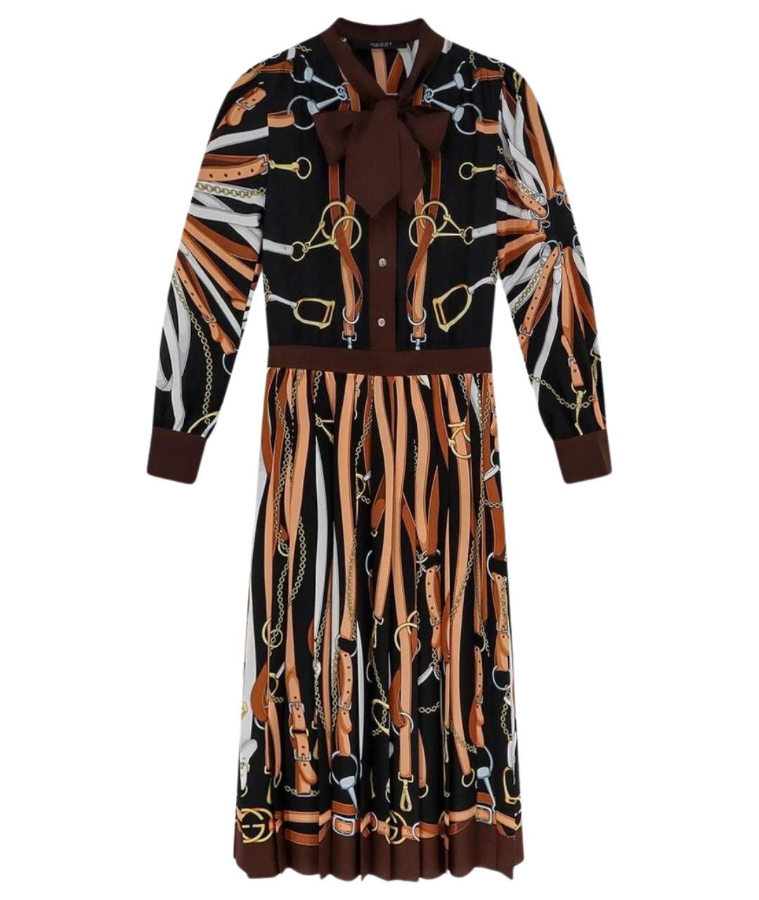 GUCCI Мульти шелковое повседневное платье, фото 1