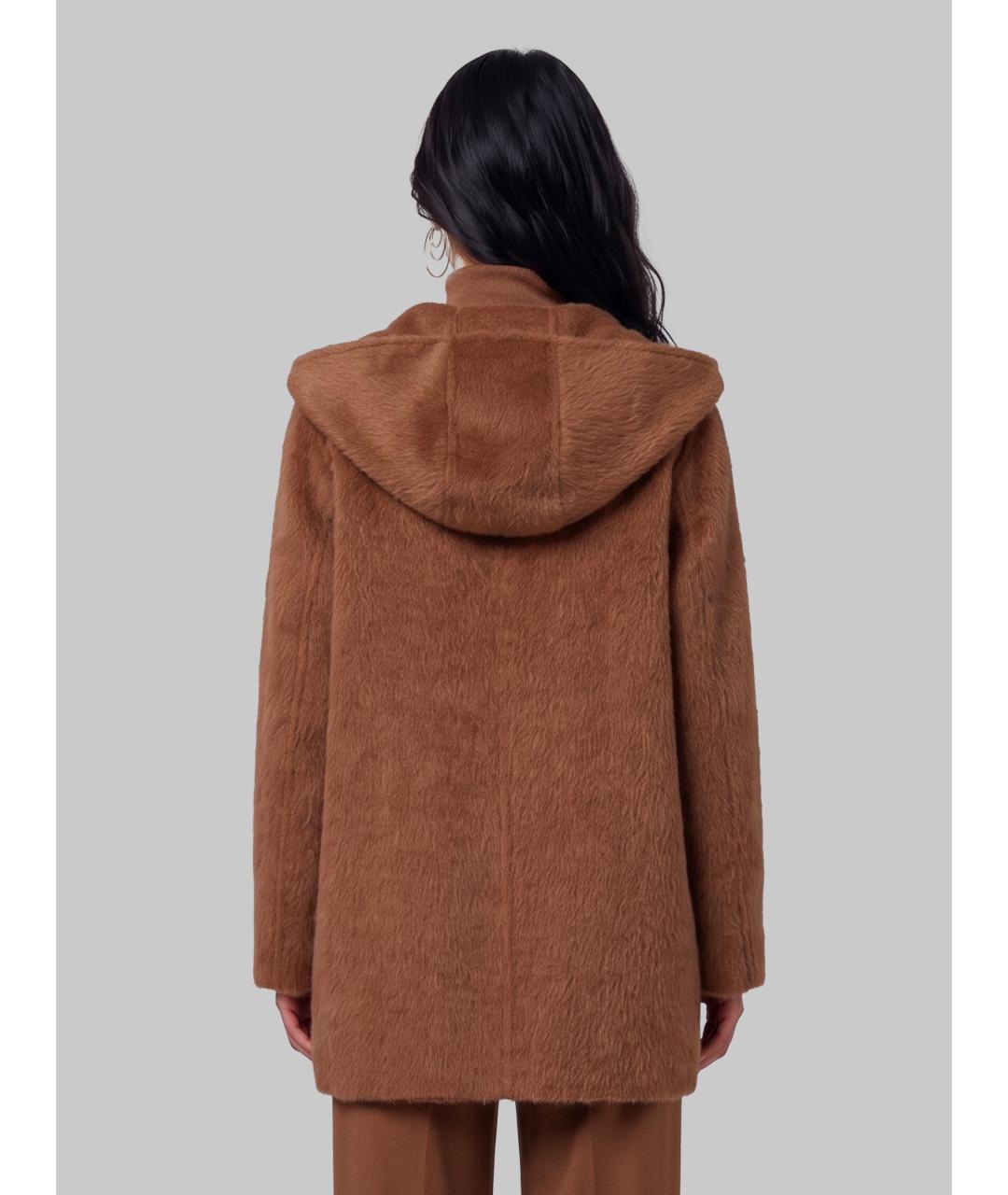MAX MARA Коричневое шерстяное пальто, фото 3