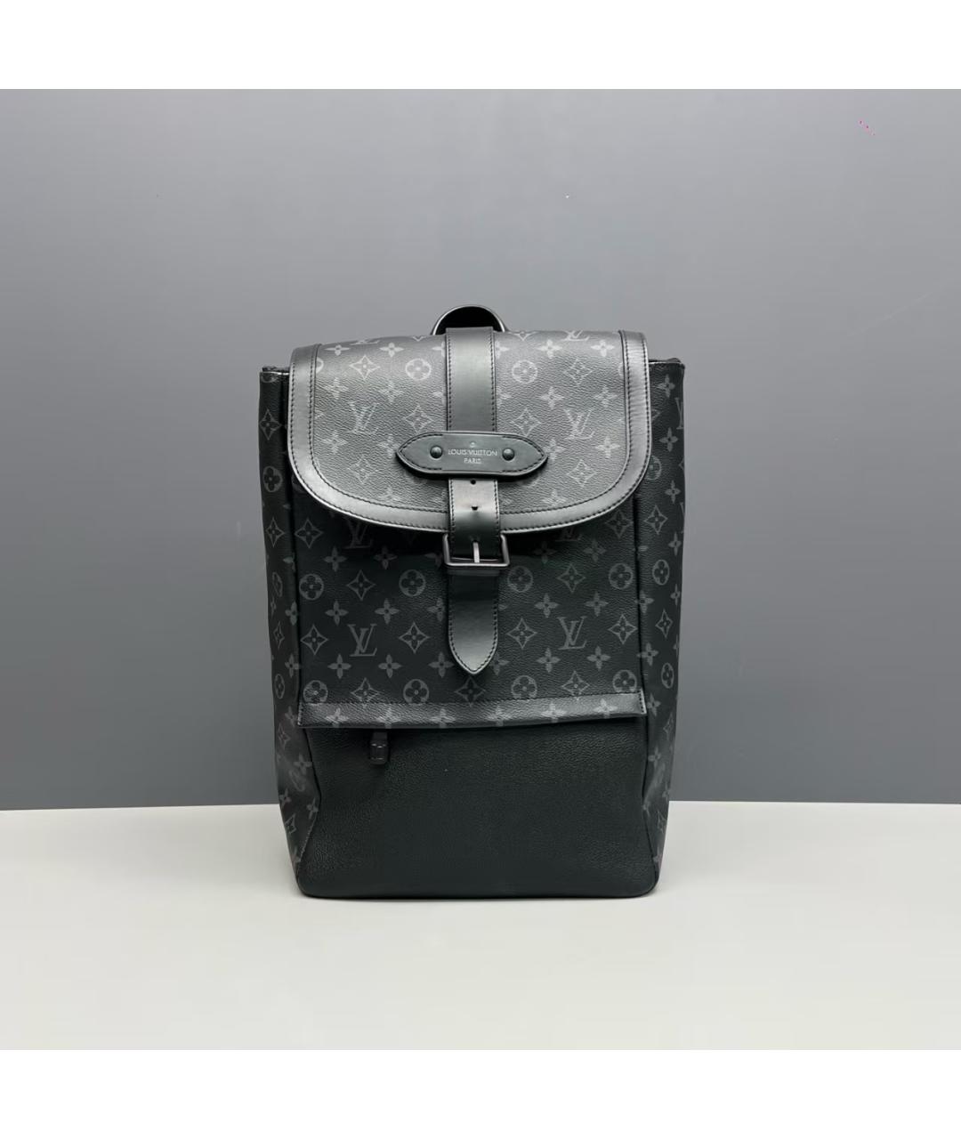 LOUIS VUITTON Черный рюкзак из канвы, фото 5