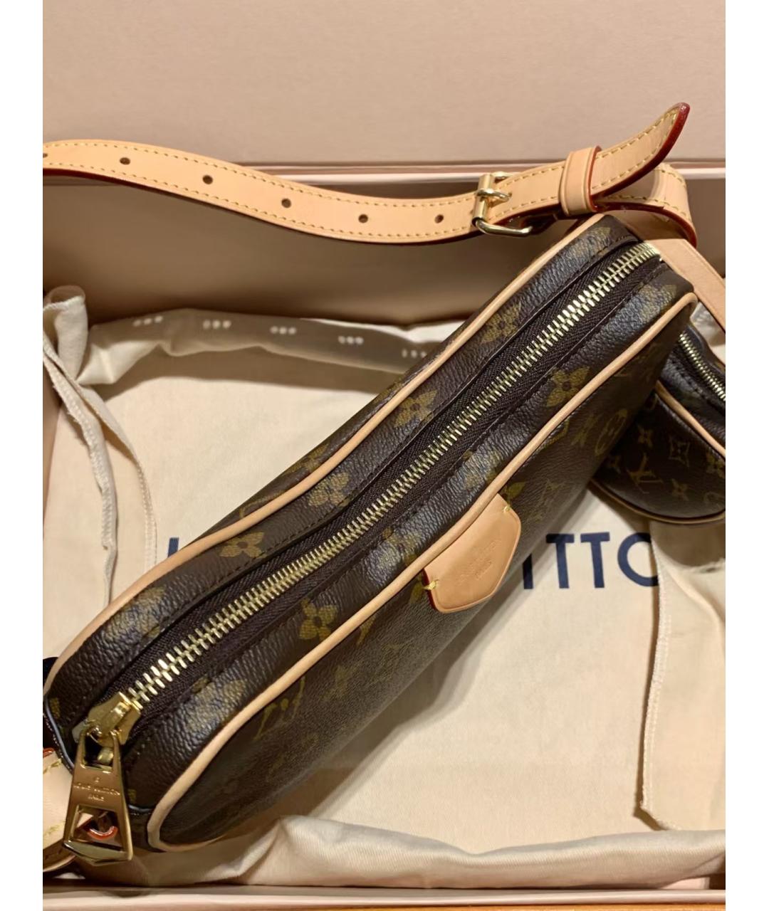 LOUIS VUITTON Коричневая сумка через плечо из канвы, фото 3