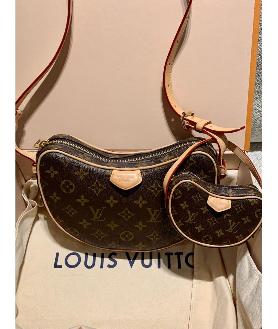 LOUIS VUITTON Коричневая сумка через плечо из канвы, фото 6