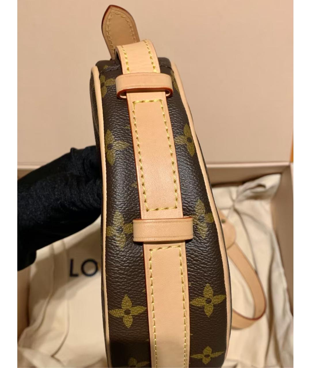 LOUIS VUITTON Коричневая сумка через плечо из канвы, фото 4