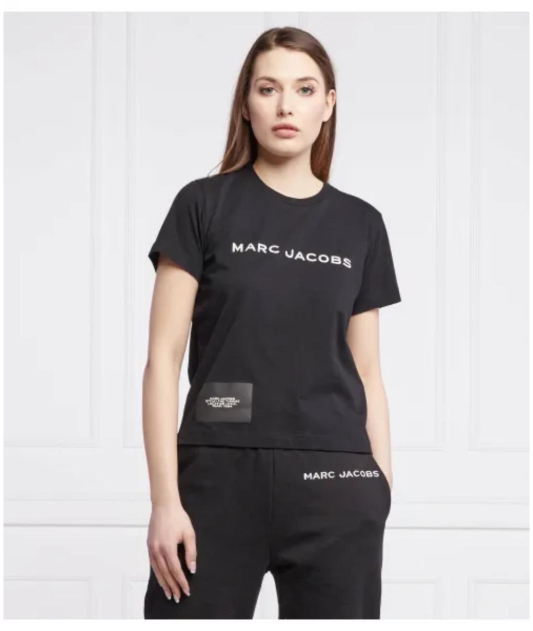 MARC JACOBS Черная хлопковая футболка, фото 3