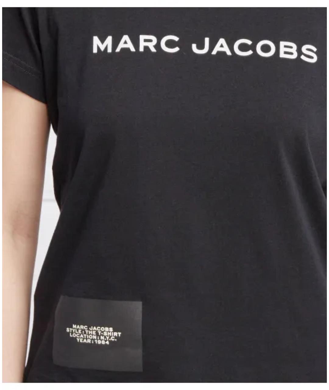 MARC JACOBS Черная хлопковая футболка, фото 4