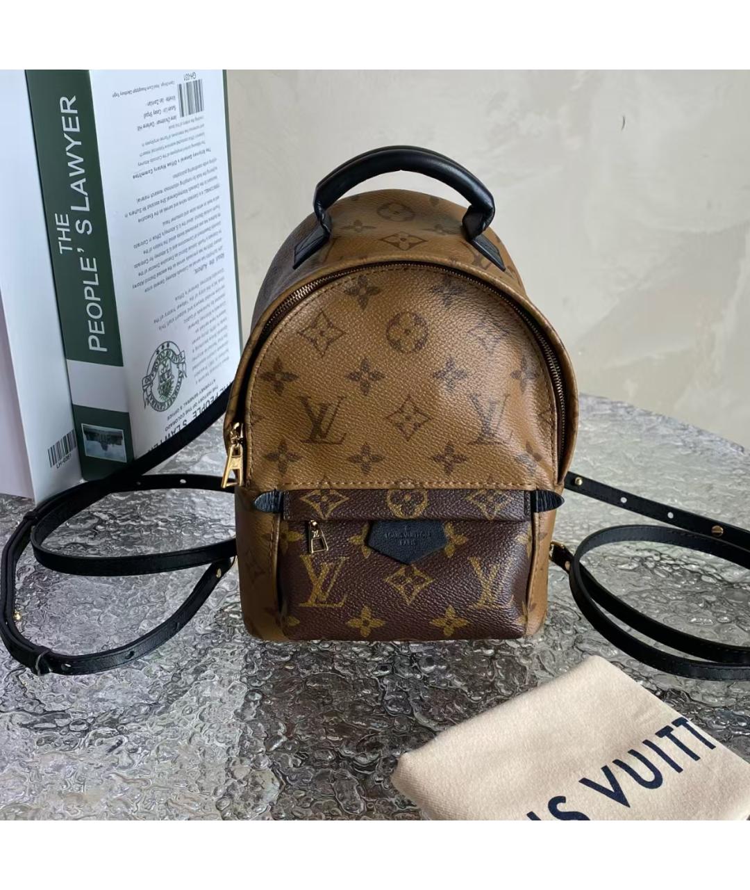 LOUIS VUITTON Коричневый рюкзак из канвы, фото 4