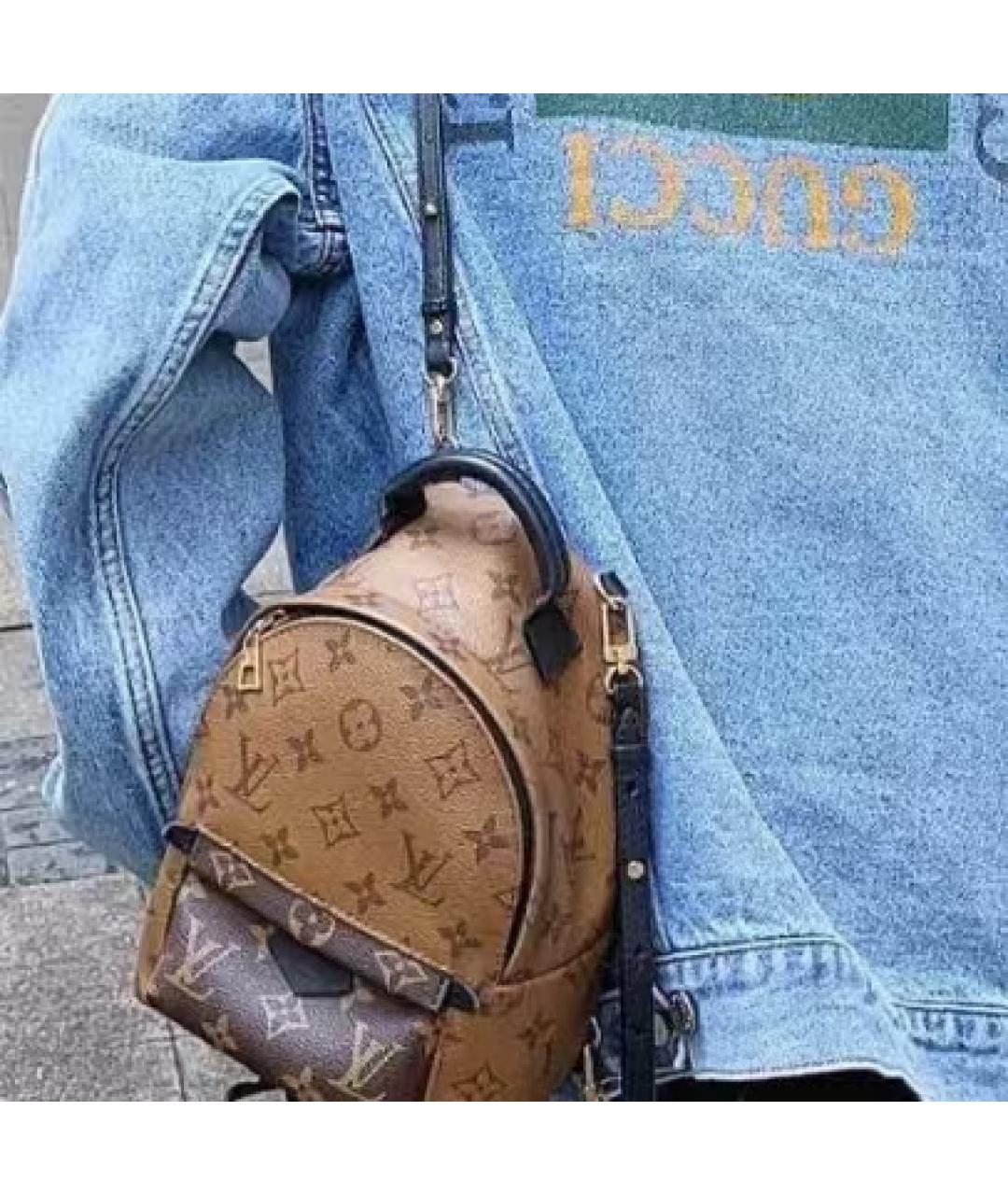 LOUIS VUITTON Коричневый рюкзак из канвы, фото 3