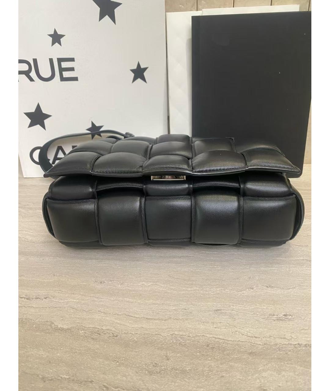 BOTTEGA VENETA Черная кожаная сумка через плечо, фото 2