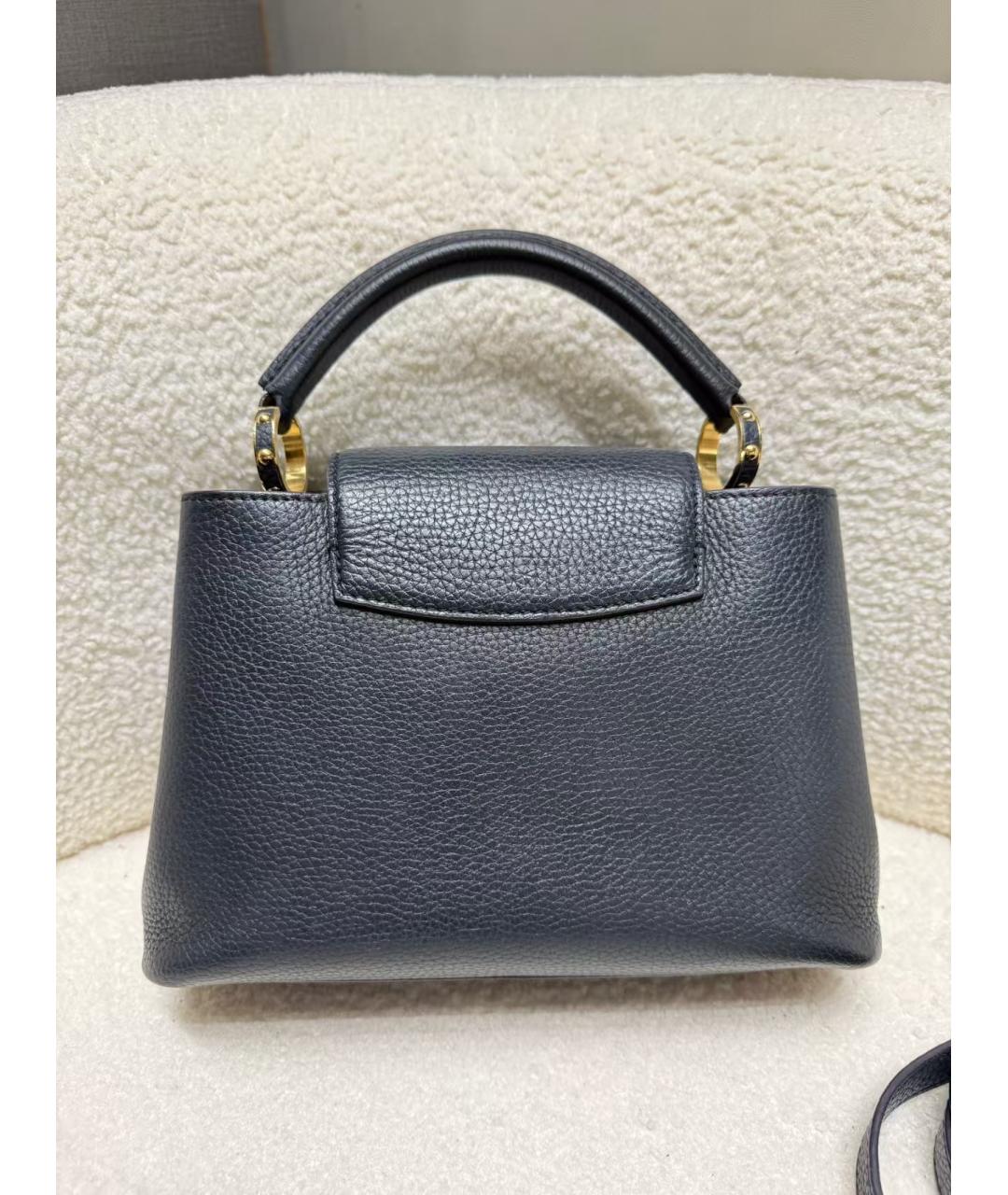 LOUIS VUITTON Черная кожаная сумка через плечо, фото 2
