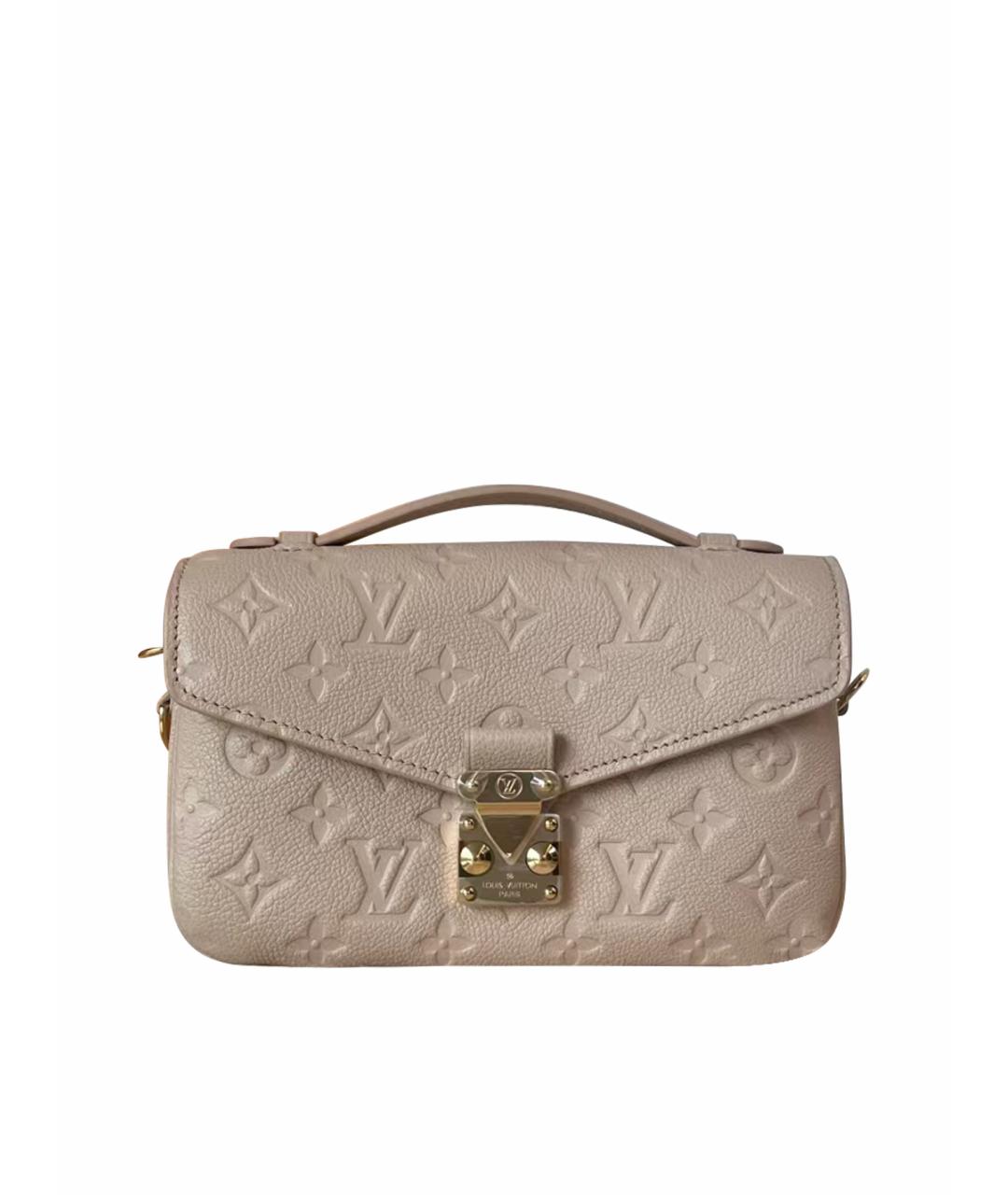 LOUIS VUITTON Бежевая кожаная сумка через плечо, фото 1