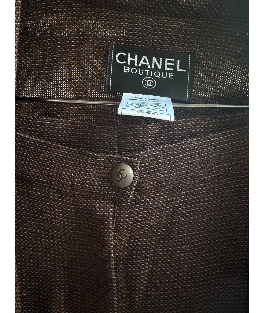 CHANEL Коричневый костюм с брюками, фото 4