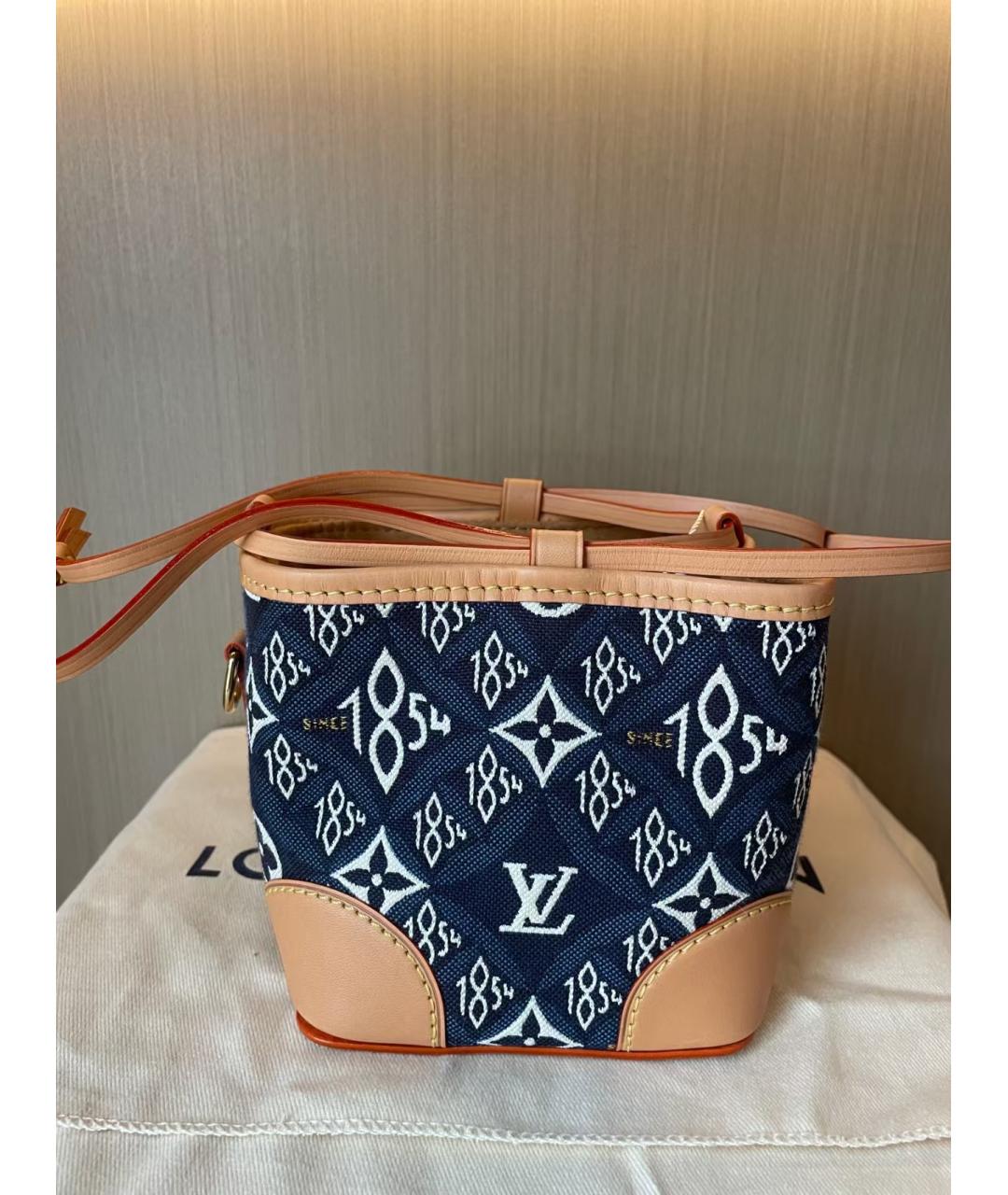 LOUIS VUITTON Темно-синяя сумка через плечо из канвы, фото 2