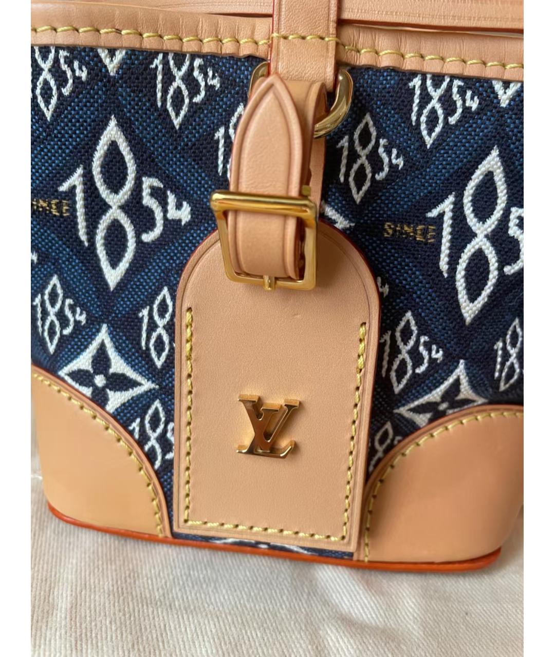 LOUIS VUITTON Темно-синяя сумка через плечо из канвы, фото 4