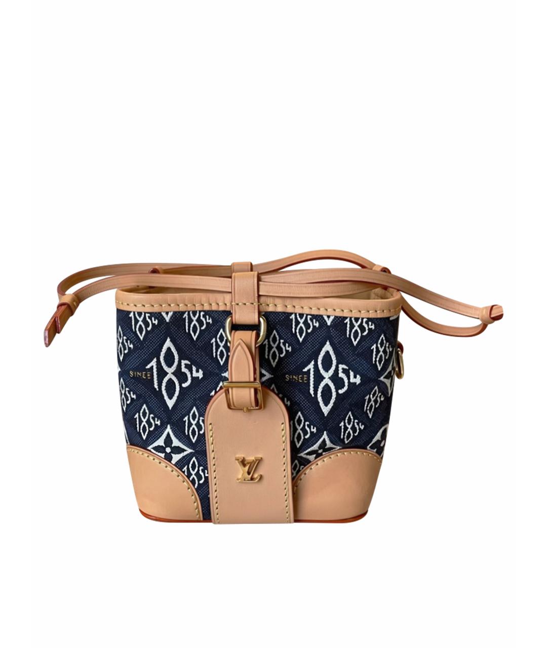 LOUIS VUITTON Темно-синяя сумка через плечо из канвы, фото 1